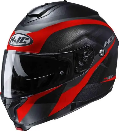 of inkomen klant HJC C91 Taly - Mat Zwart / Rood