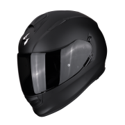 Scorpion EXO 491 Solid mat zwart integraalhelm scooterhelm motorhelm zonnevizier vooraanzicht