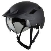 VINZ Danube Speed Pedelec Helm | NTA 87776 | Incl. 2 Verwisselbare Vizieren   - Mat Zwart