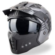VINZ Shikoku Streetfighter Helm - Grijs (tweede kansje)