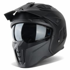 VINZ Kioto Streetfighter helm - Mat Zwart