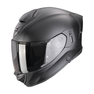 Scorpion EXO 530 AIR Solid mat zwart integraalhelm scooterhelm motorhelm zonnevizier vooraanzicht