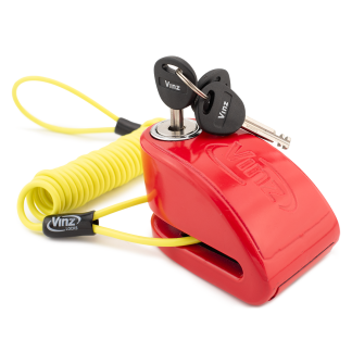 VINZ Pico Alarm Schijfremslot ART4 - Rood