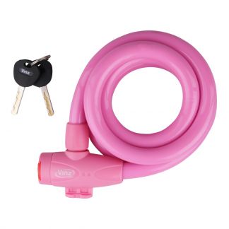 Vinz Musala Spiraal Kabelslot 15mm Roze - 150cm Main
