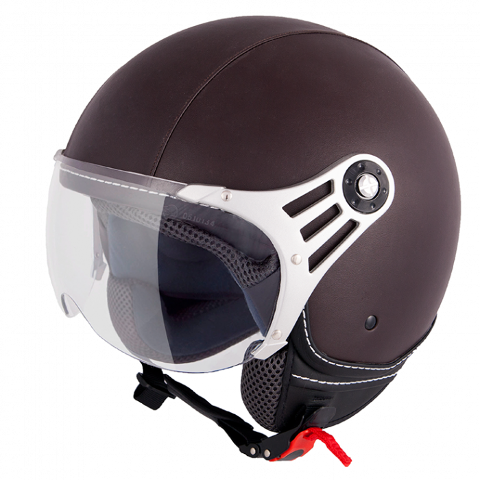 VINZ Laghi - Bruin (Leer) Zilver Vizier